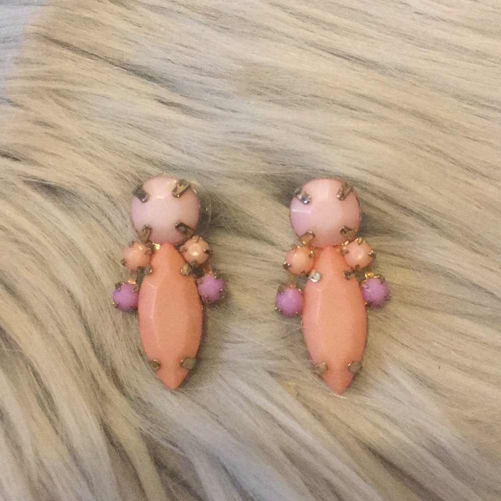Blush and lavender Jeweled earrings